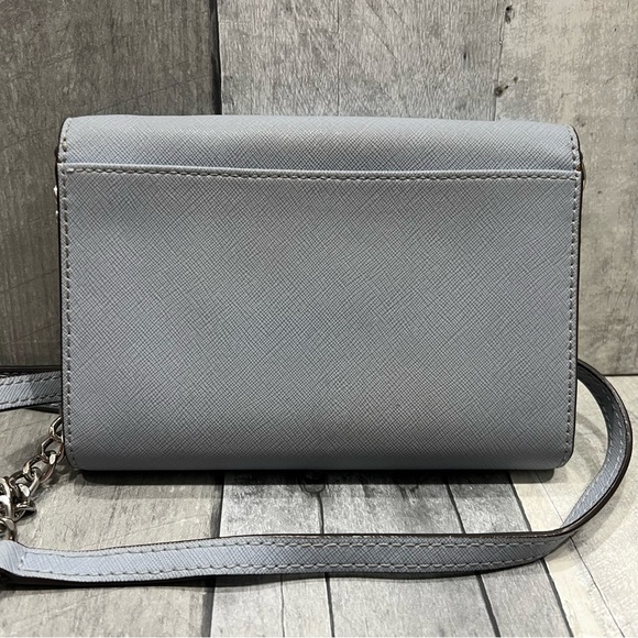 MICHAEL KORS Light Blue Jet Set Leather Crossbody Bag - Picture 10 of 10